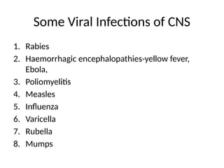 CNS Infections in human body and its management | PPTX