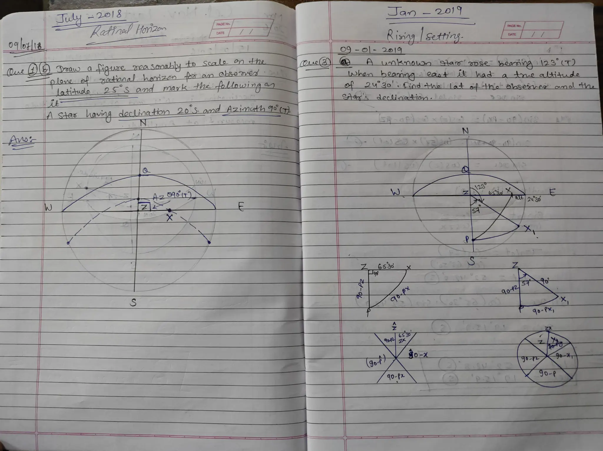 Celestial Navigation SOLVED QUESTIONS PART A for second mate | PDF