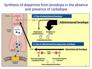 Synthesis of dopamine from levodopa in the absence
and presence of carbidopa
56
 