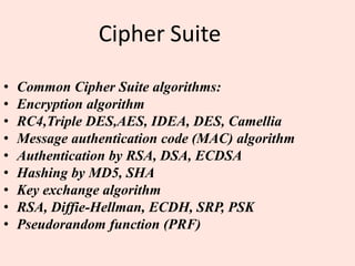 Cipher Suite Rsa CRYPTOGRAPHY AND NETWORK SECURITY- Transport-level Security | PDF
