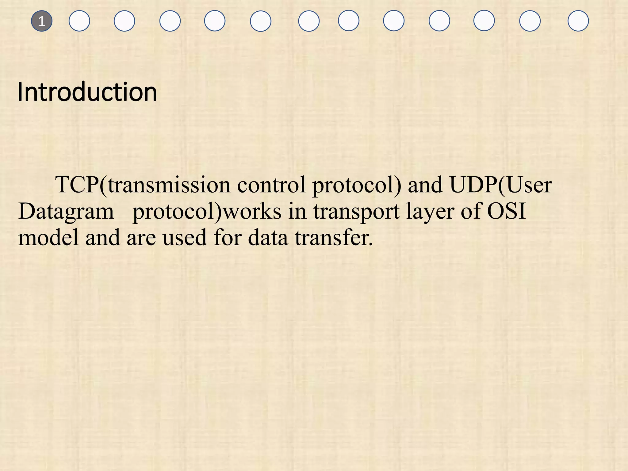 TCP and UDP | PPTX | Computer Networking | Computing