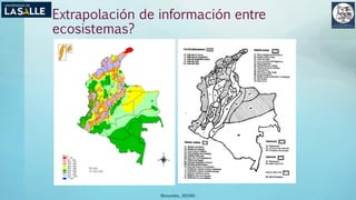 (Benavides, 2015©)
Extrapolación de información entre
ecosistemas?
 