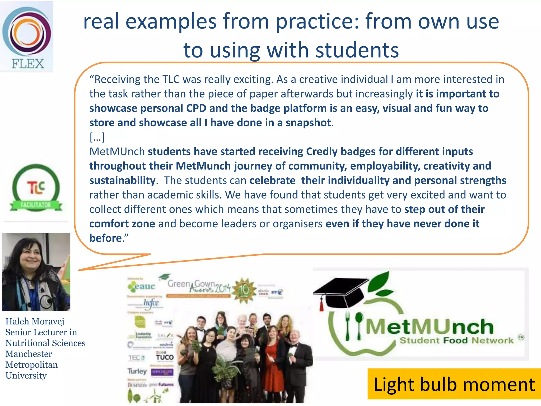 Practice-based CPD
http://www.celt.mmu.ac.uk/flex/index.php
 