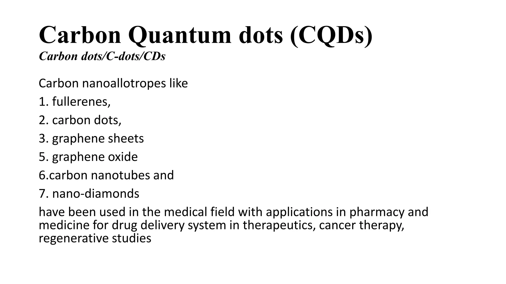 Carbon quantum number dots and their preparatoty methods .pptx