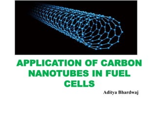 APPLICATION OF CARBON
NANOTUBES IN FUEL
CELLS
Aditya Bhardwaj
 