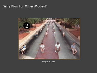 People in Cars
Why Plan for Other Modes?
 