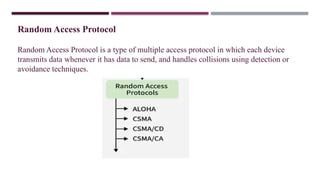 Explain Random Access Protocol Comprehensive Overview of Data Link Layer and MAC Protocols in ...