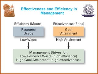 Effectiveness and Efficiency in
Management
 