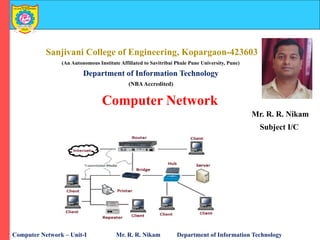 UNIT 1 INTRODUCTION TO COMPUTER NETWORK Network Architectures | PPTX
