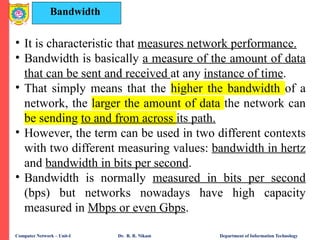 UNIT 1 INTRODUCTION TO COMPUTER NETWORK Network Architectures | PPTX