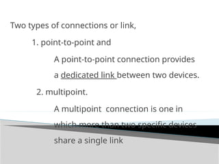Multi Point Connection In Computer Network CN unit 1- part 1- Computer networks introduction | PPTX