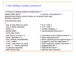 1-bit sliding window protocol
 