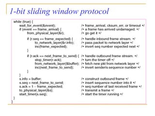 1-bit sliding window protocol
 