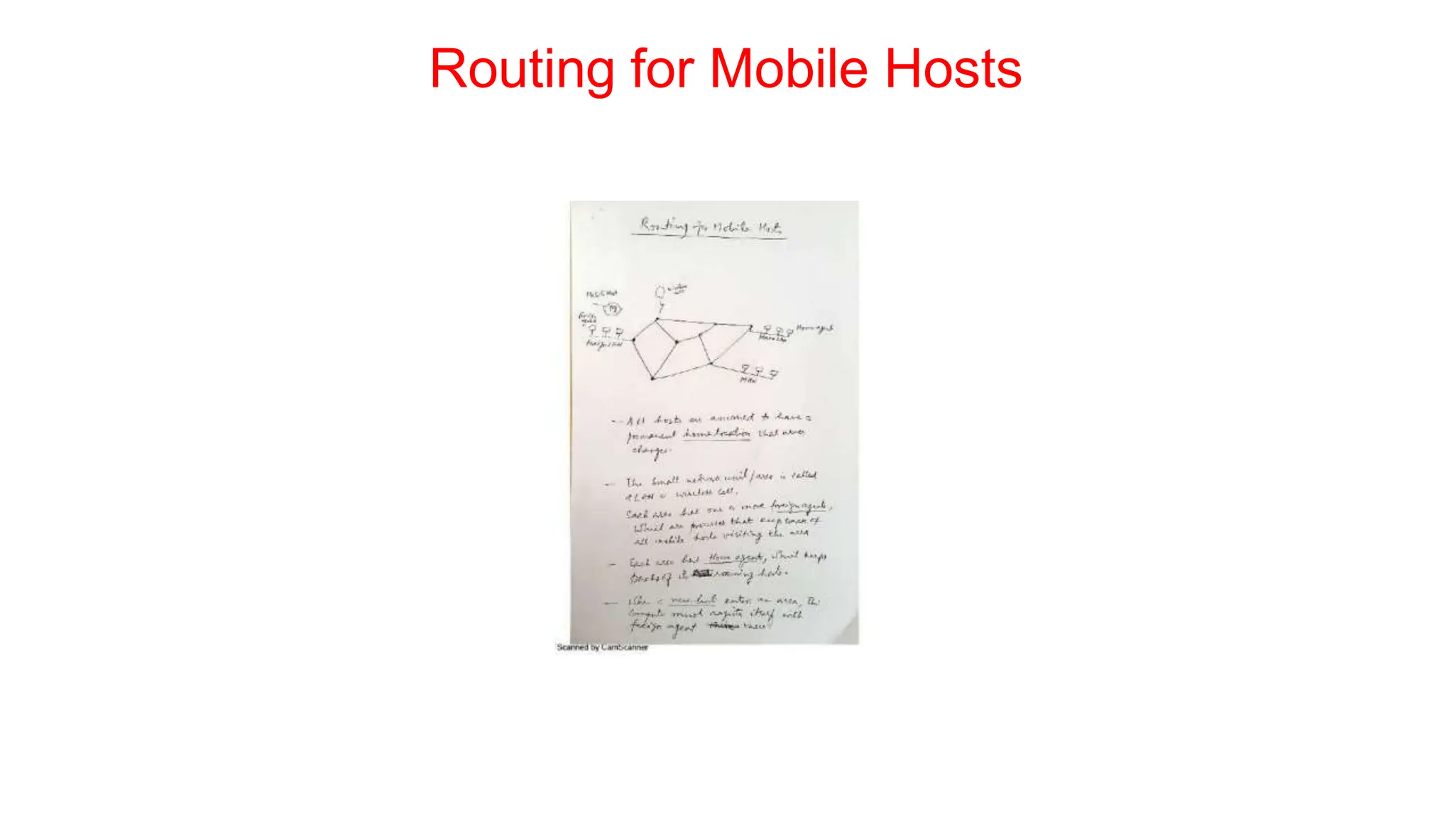 Routing for Mobile Hosts
 