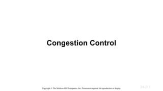 24.218
Congestion Control
Copyright © The McGraw-Hill Companies, Inc. Permission required for reproduction or display.
 