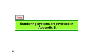 Numbering systems are reviewed in
Appendix B.
Note
19.
 