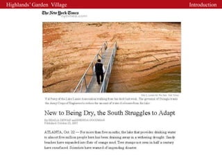 Highlands’ Garden Village   Introduction
 