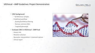 Clinical Validation of Copy Number Variants Using the AMP Guidelines | PDF