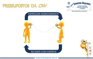 www.simoniaquino.com.br
RECEBER COM EMPATIA
EXPRESSAR HONESTAMENTE
 