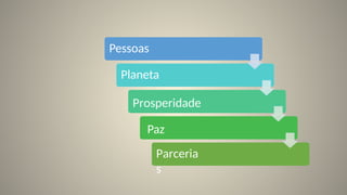 Pessoas
Planeta
Prosperidade
Paz
Parceria
s
 
