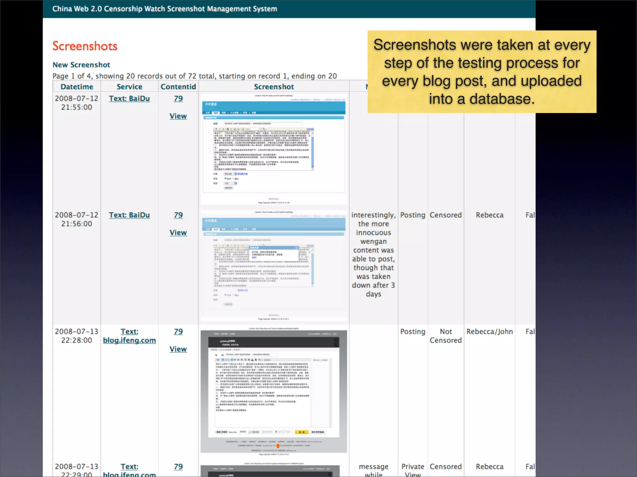 Censorship by Chinese Blog-hosting Companies