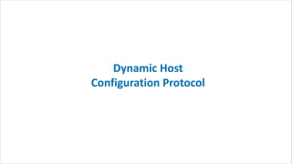 Dynamic Host
Configuration Protocol
 