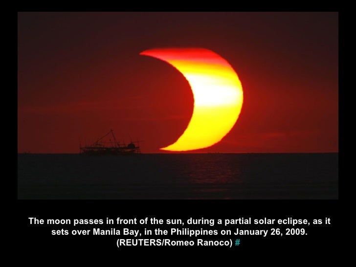 The moon passes in front