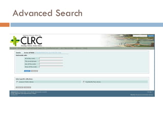 Advanced Search 