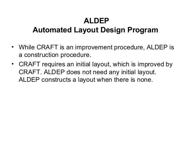 Aldep Automated Layout Design Program