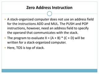 Types of Instruction Format | PPTX