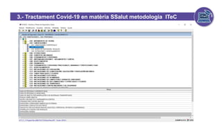 3.- Tractament Covid-19 en matèria SSalut metodologia ITeC
9
 