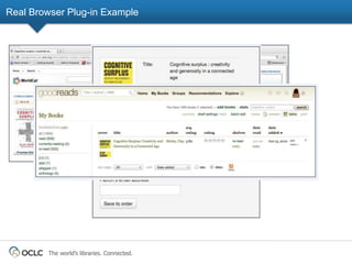 Real Browser Plug-in Example




        The world’s libraries. Connected.
 