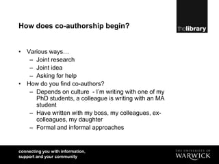 Co authorship and attribution | PPTX