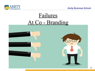 Amity Business School
Failures
At Co - Branding
23
 