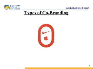 Amity Business School
Types of Co-Branding
8
 