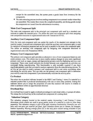 SAP CO  by upendar reddy,icwai