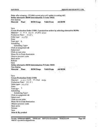 SAP CO  by upendar reddy,icwai