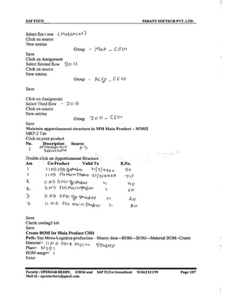 SAP CO  by upendar reddy,icwai