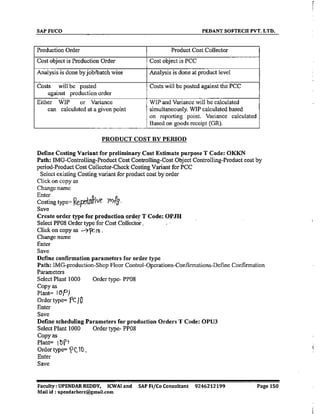 SAP CO  by upendar reddy,icwai