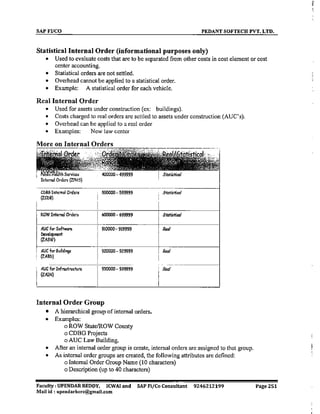 SAP CO  by upendar reddy,icwai