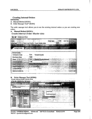 SAP CO  by upendar reddy,icwai