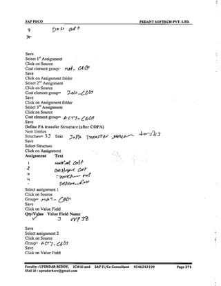SAP CO  by upendar reddy,icwai
