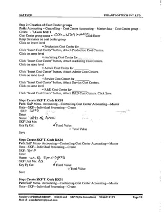 SAP CO  by upendar reddy,icwai