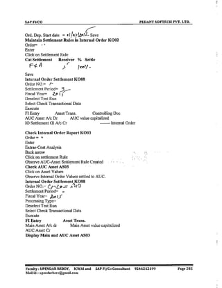 SAP CO  by upendar reddy,icwai