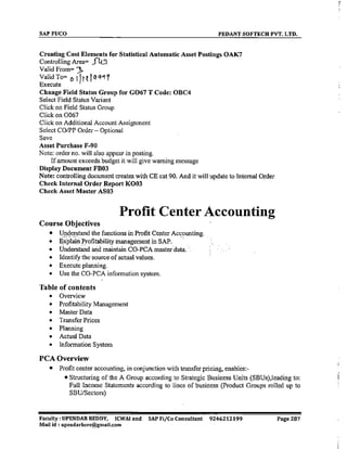 SAP CO  by upendar reddy,icwai