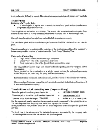 SAP CO  by upendar reddy,icwai