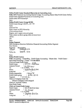 SAP CO  by upendar reddy,icwai