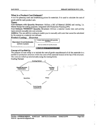SAP CO  by upendar reddy,icwai