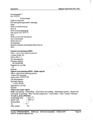 SAP CO  by upendar reddy,icwai