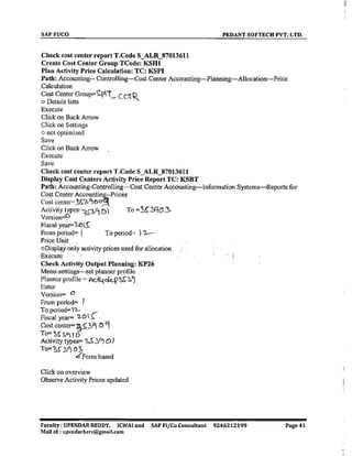 SAP CO  by upendar reddy,icwai